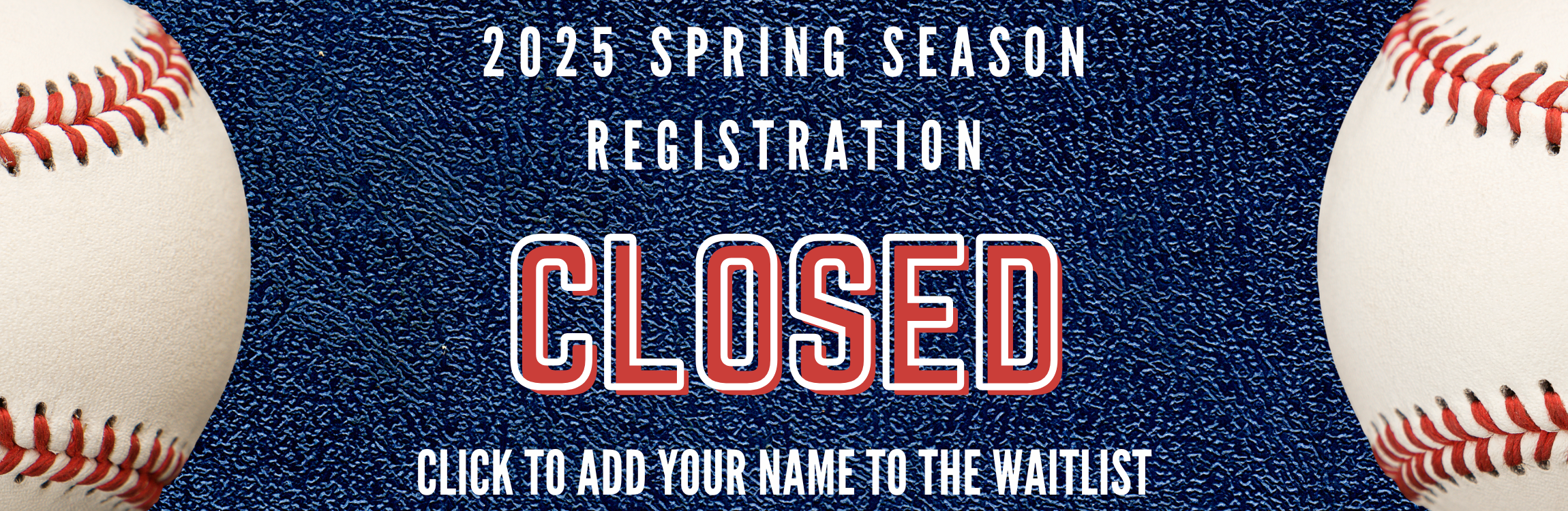 Registration closed banner